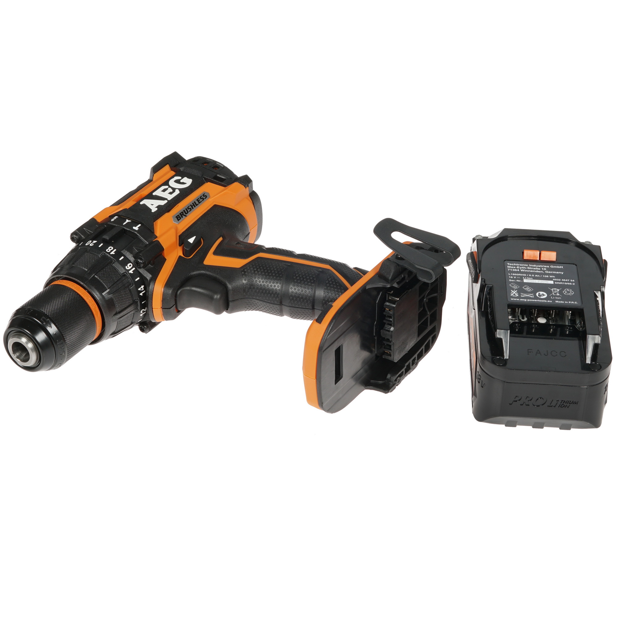 Дрель-шуруповерт AEG BSB 18BL LI-602C PRO 18V 8195901 STDN-0071899 - Вид №4