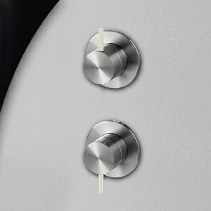 Смеситель для душа матовая сталь с серой ручкой Toki Radomonte TKI9SCIL29