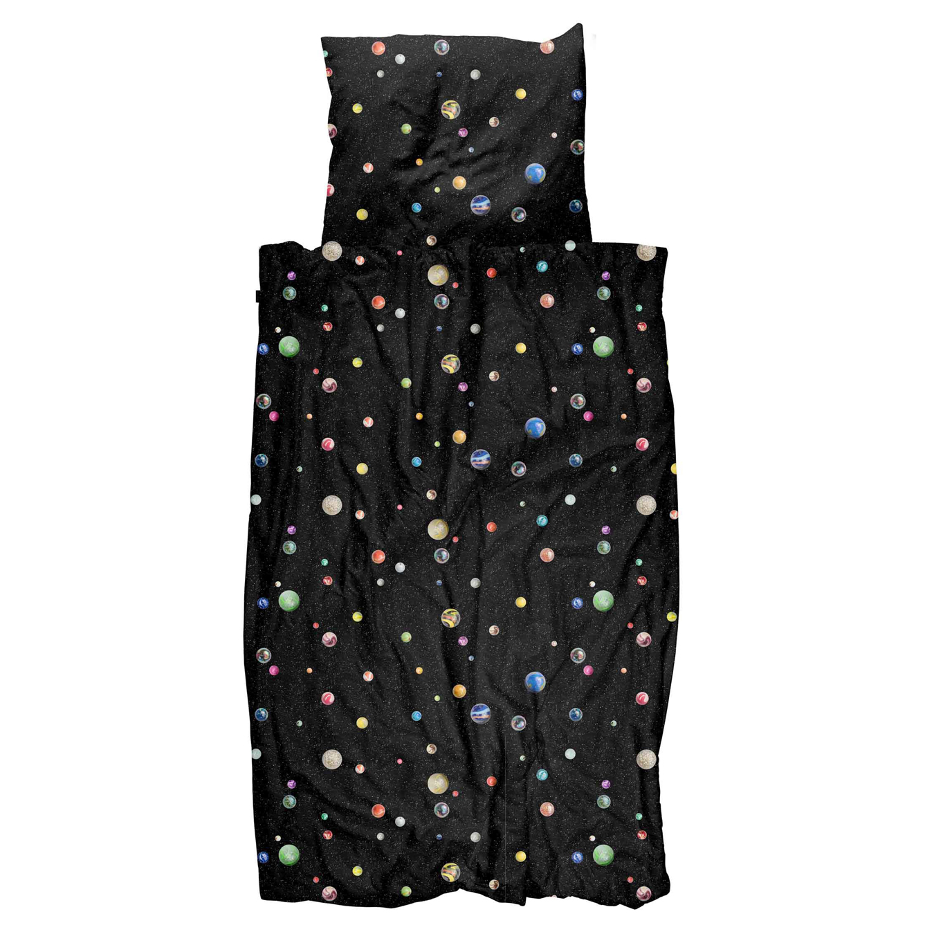 Детское постельное белье односпальное "Космос" 150х200 см SNURK  335457 Черный  - Вид №4