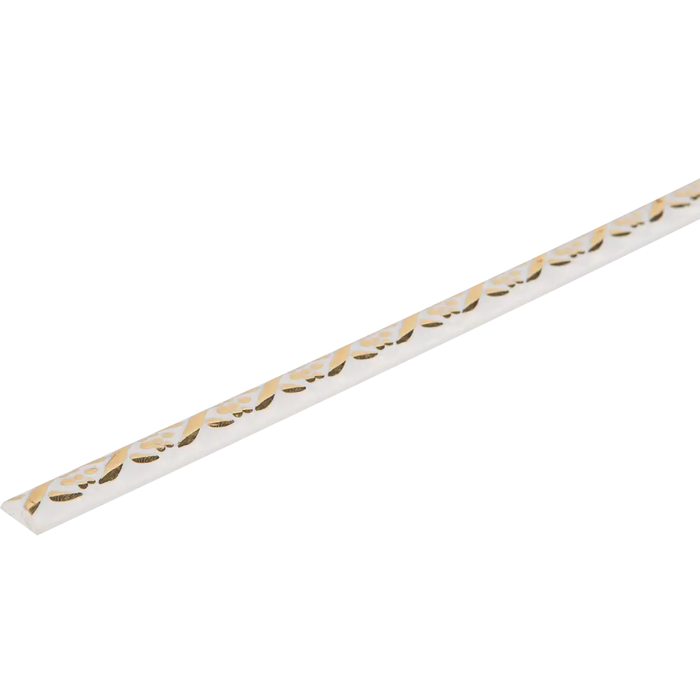 Профиль ПВХ 2000х10х4.2 мм цвет белый/золото ELIKOR STLM-2181335