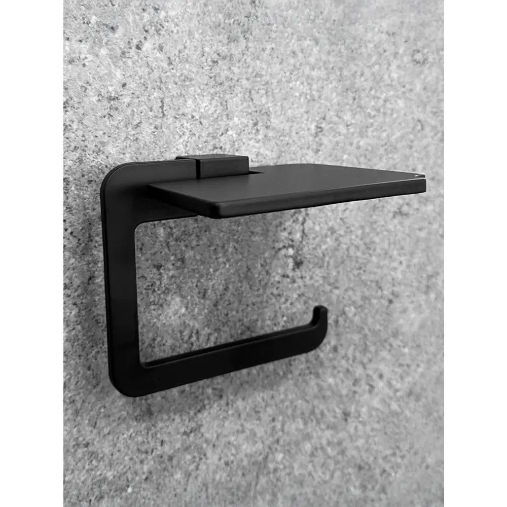 Держатель туалетной бумаги полка навес магия металл черный Santreyd STLM-2053551 - Вид №4