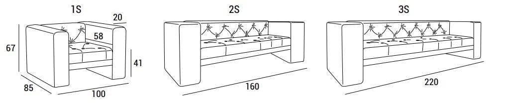 Капитонное кресло с подлокотниками Domingo Salotti ARCH-00110063 - Вид №1