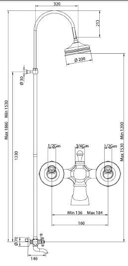 663920SN06 Душевая система Bandini Antica Santreyd - Вид №1
