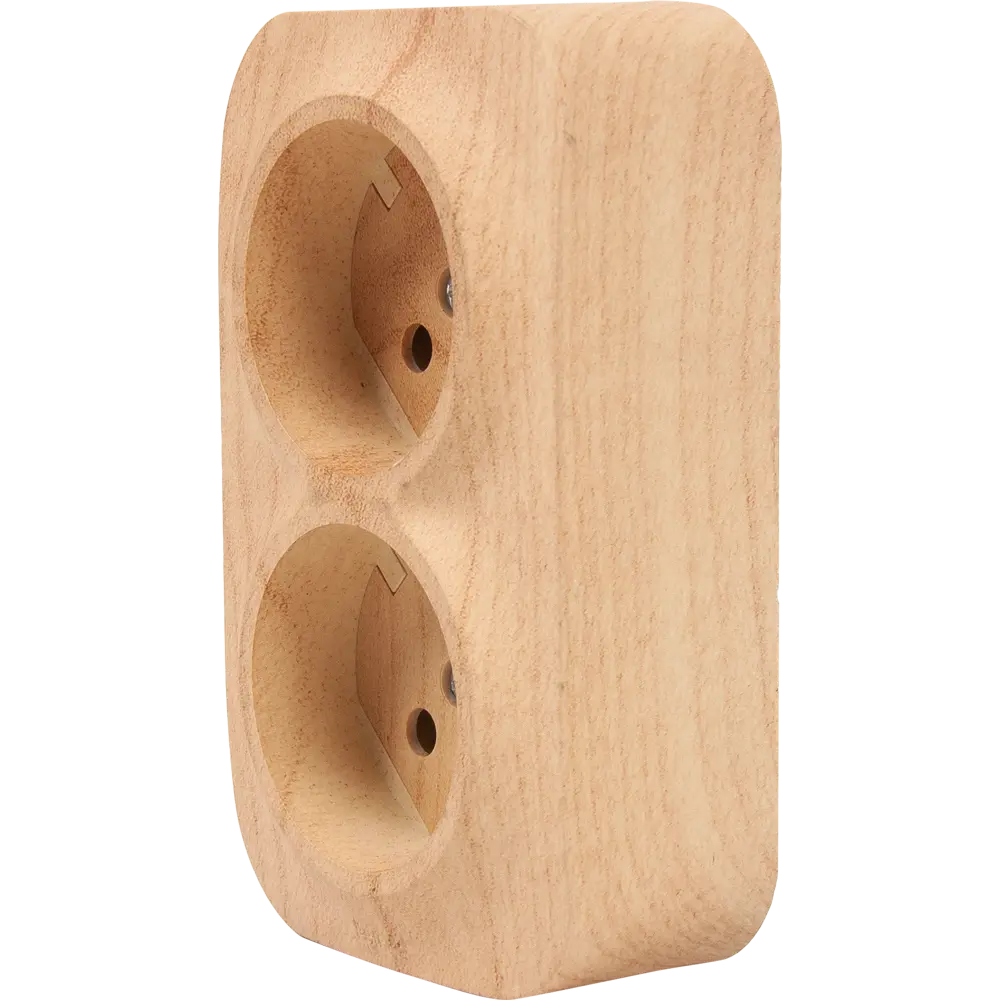 Розетка двойная накладная Legrand без заземления цвет дерево Quteo STLM-2120126 - Вид №4