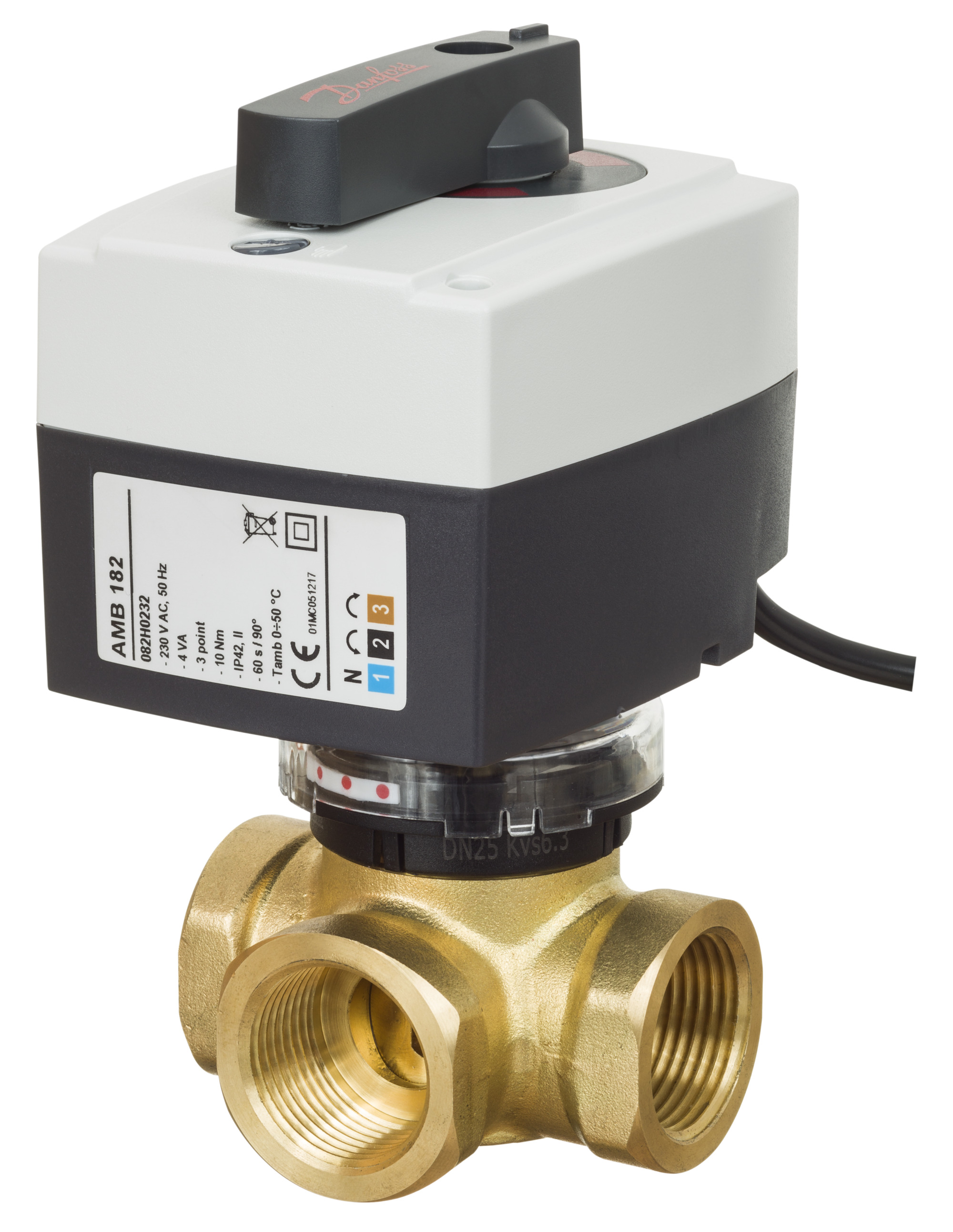 Danfoss Электроприводы серии AMВ для поворотных регулирующих клапанов AMB 182, привод, 24В,импульсный, 60 с, К 082H0235  - Вид №21