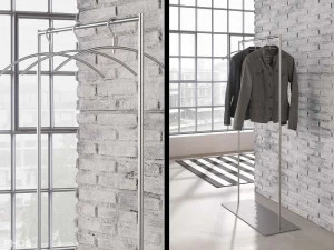 GST2 Платяной шкаф Twin Pur с гладкой платяной штангой, основание: серое. PHOS