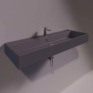 AG121ANTRACITEMATT Подвесная раковина настенная прямоугольная Simas Agile черная