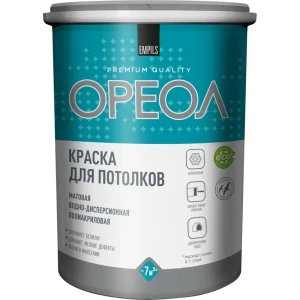 Краска для потолков Ореол матовая цвет белоснежный 1.3 кг