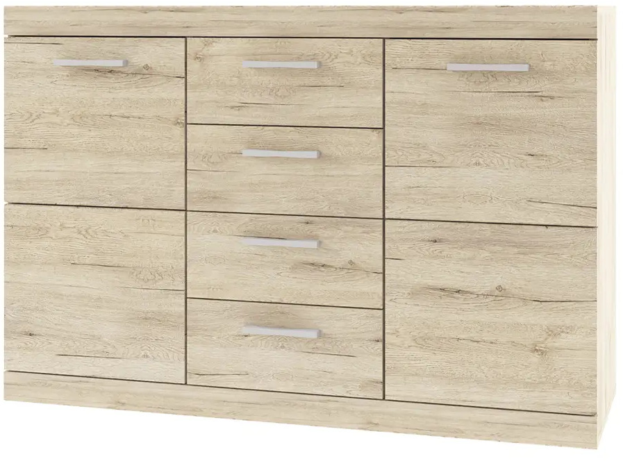 91733266 Тумба Anrex Oskar 2D4S Д 4 ящика 120.10x40x81 ЛДСП цвет дуб санремо STLM-1093842