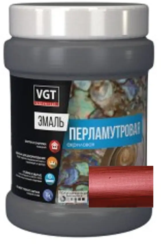 90602569 Эмаль VGT ВД-АК-1179 14223 перламутровая цвет гранат 1 кг STLM-0856430