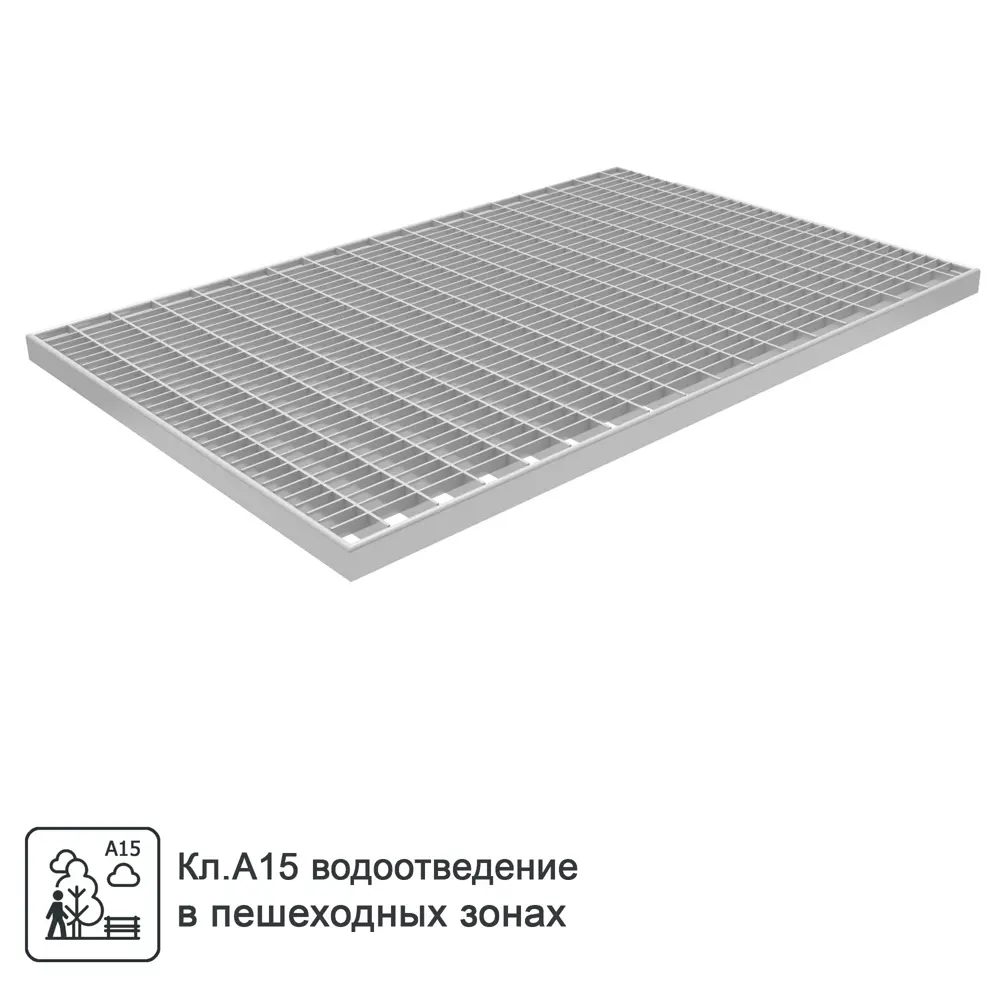 Решётка придверная 590x390 мм сварная сталь GIDROLICA STLM-2083371 - Вид №1