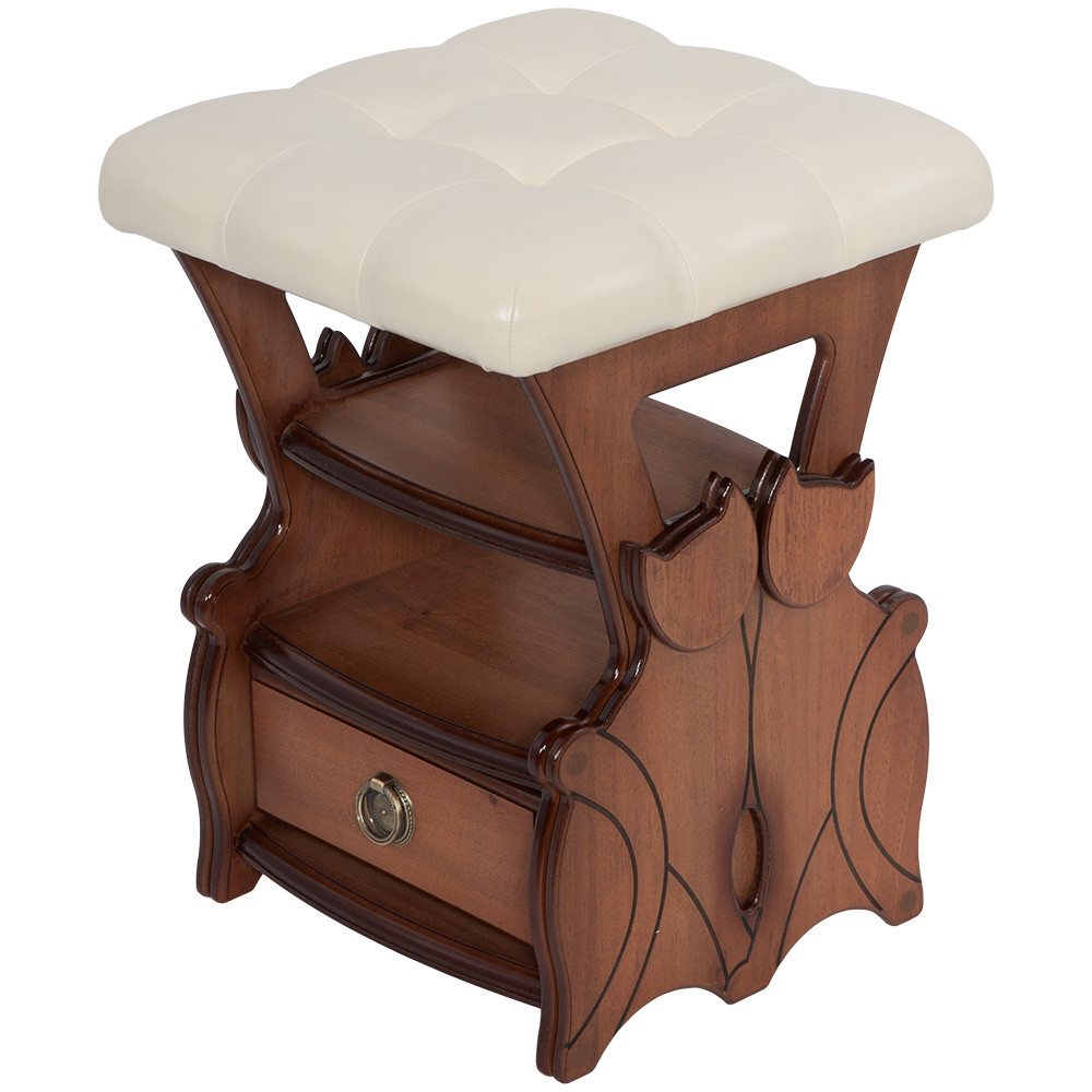 11178 Табурет с ящиком Марта 2 Молочный BOGACHO 4627170342844 - Вид №5