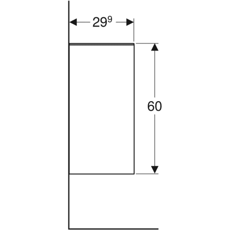 500.358.JK.1 Шкафчик Geberit Smyle Square без дверей Geberit  - Вид №3