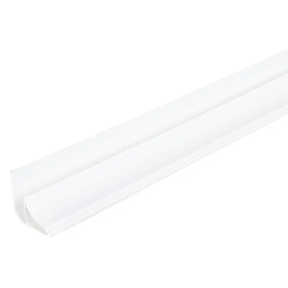 84036102 Плинтус потолочный ПВХ Т8/10 мм цвет белый 3000 мм STLM-1013965 Santreyd 