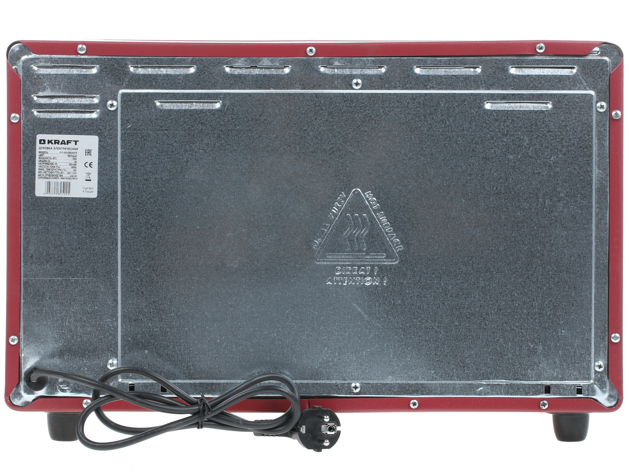 8108445 Мини-печь Kraft KF-MO 3804 KR красный STDN-0031814 - Вид №9