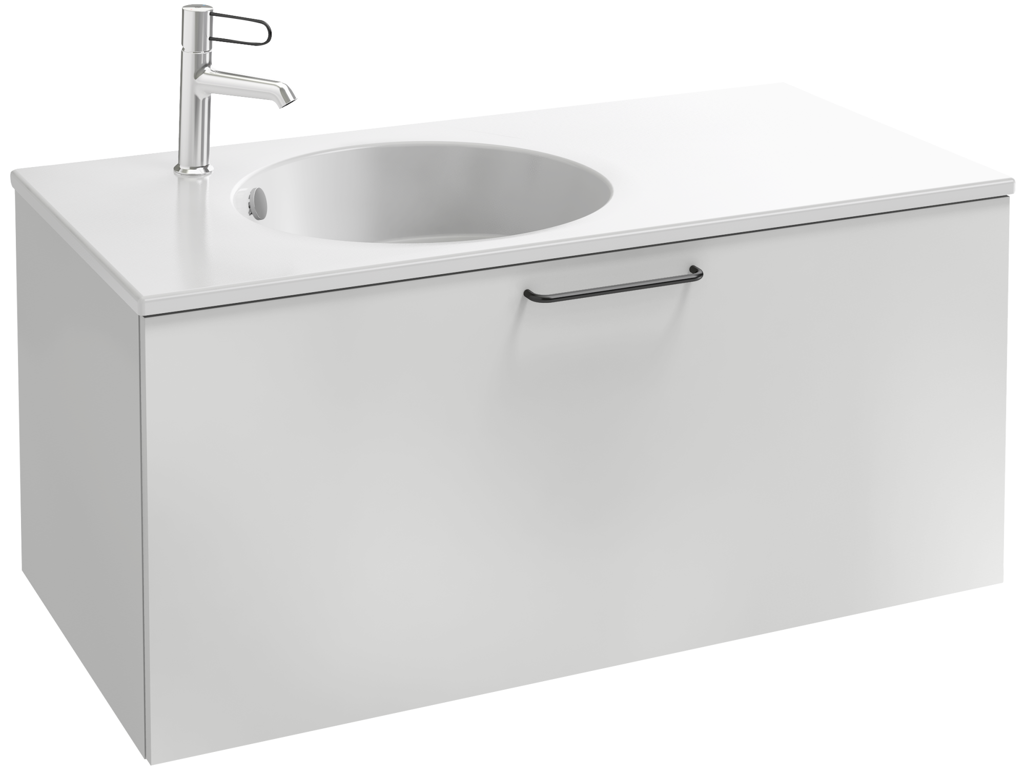 EB2514-R9-E52 Тумба для столешницы 100 см, 1 верхний ящик, черная ручка JACOB DELAFON ODÉON RIVE GAUCHE ODEON RIVE GAUCHE