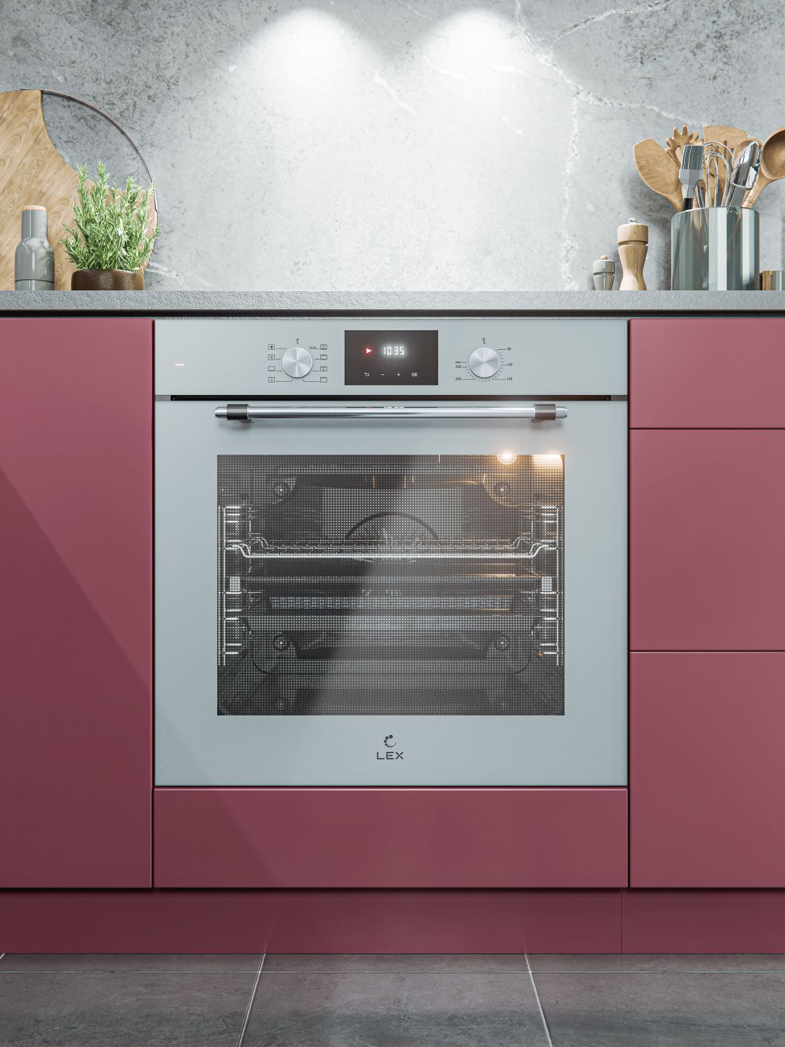 9242206 Электрический духовой шкаф LEX EDP 680 GR MAX серый STDN-0117313 - Вид №4