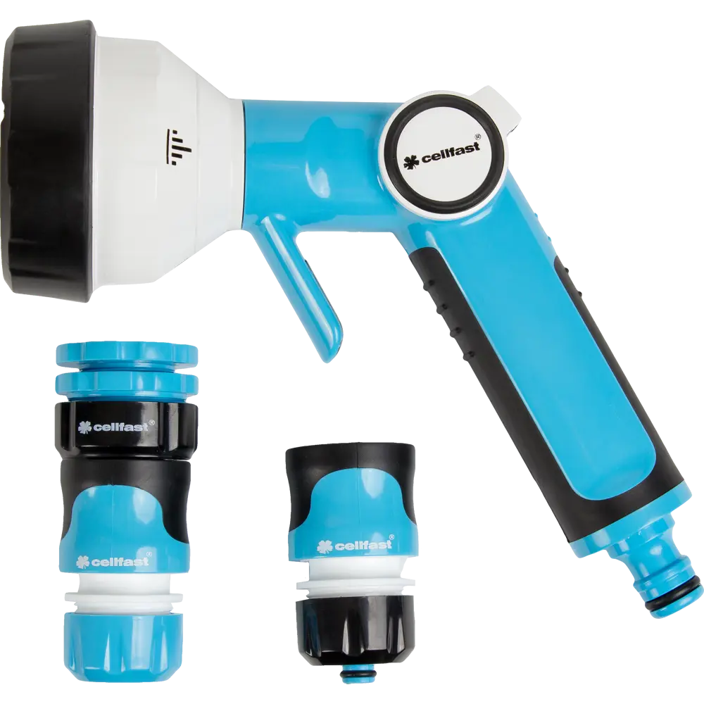 Набор Пистолет-распылитель для полива Cellfast Eco Plus с коннекторами 1/2" 4 режима STLM-2193639