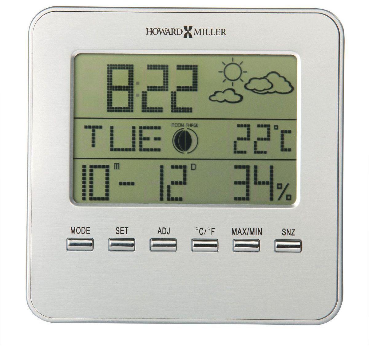 645-693 Часы настольные Howard Miller Weather View