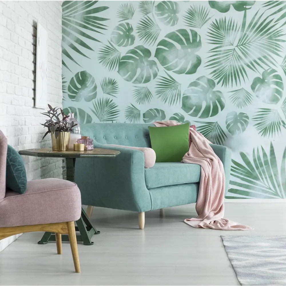 Подушка Грид 45x45 см зелёная 82697830 STLM-2032033 LINEN WAY  - Вид №3
