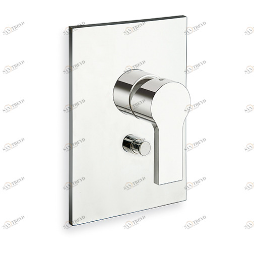 CRIOG689 Внешние части смесителя для ванны / душа для CRICS535 с переключателем на 2 выпускных отверстия и металлической пластиной Cristina Rubinetterie 