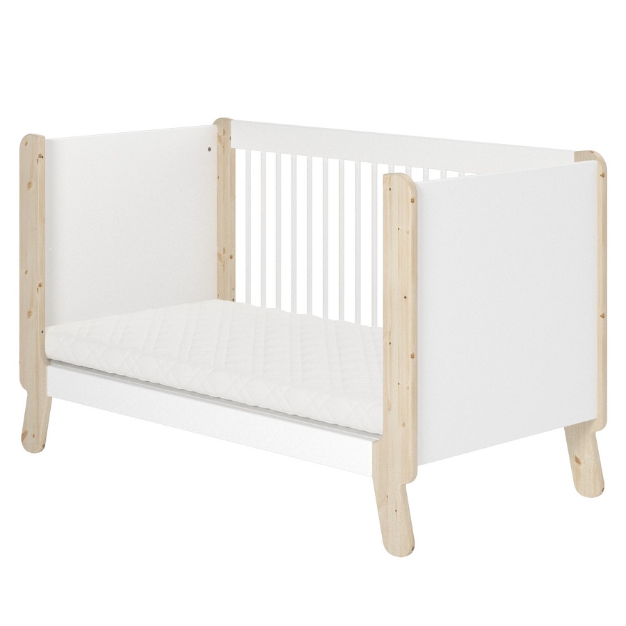 Кроватка детская Flexa Näst, белая с лакированными ножками 800180280 - Вид №3