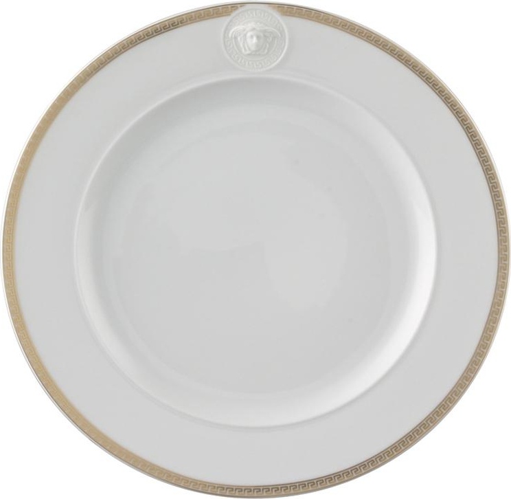 43675 Rosenthal Versace Тарелка подстановочная с рельефом Rosenthal Versace Золотой меандр 30см, фарфор Фарфор 