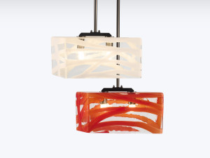 Стеклянный подвесной светильник ручной работы