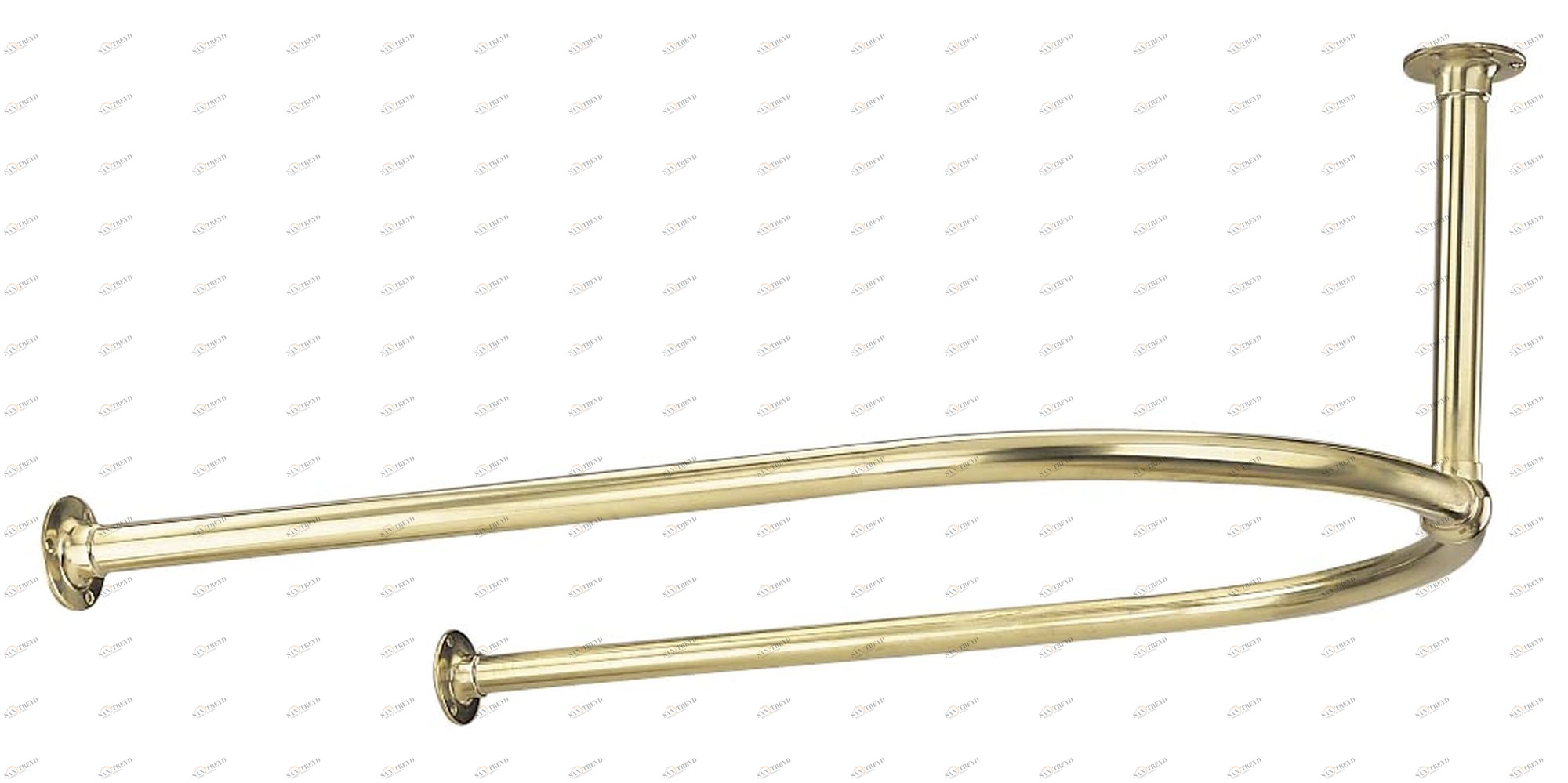 Traditional bathrooms Vintage Duschvorhangstange HALBOVAL Scr2.1.bn 