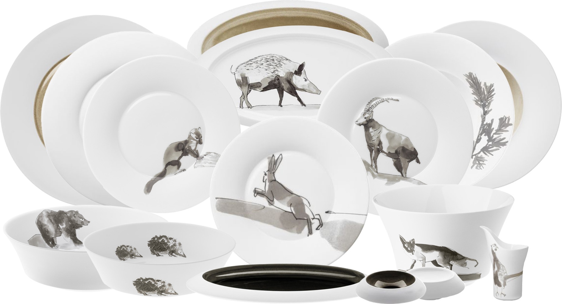 10660843 Hering Berlin Сервиз столовый Hering Berlin "Выбор Штефани Херинг. Охота" 6/43 Фарфор 