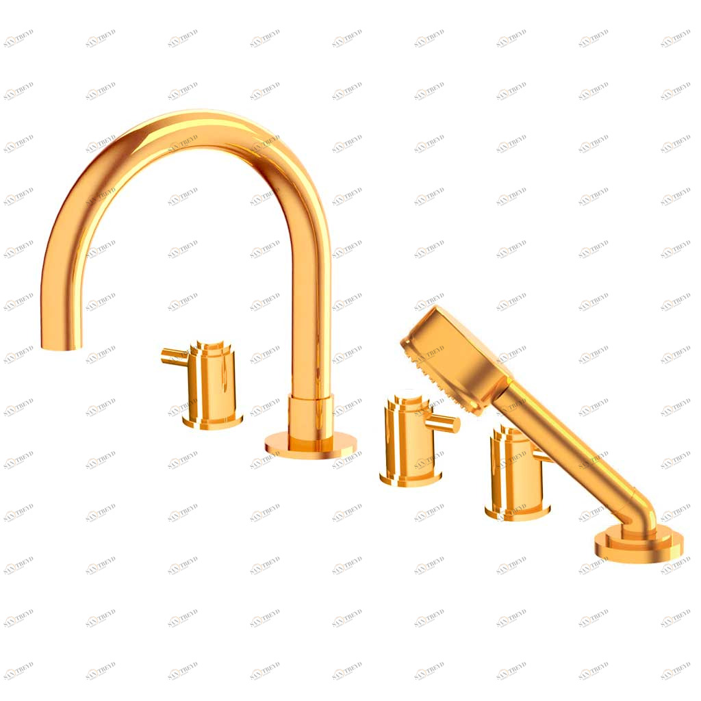 C33-3305 C33-3305 Смеситель на 5 отверстий на оправе ЗВЕЗДА С РЫЧАГАМИ Cristal & Bronze STAR À MANETTES 