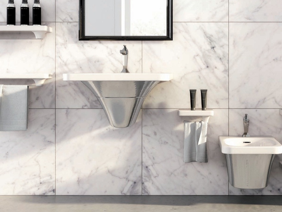 18829 Подвесная раковина настенная овальная Ceramica Hidra FLAT белая - Вид №5