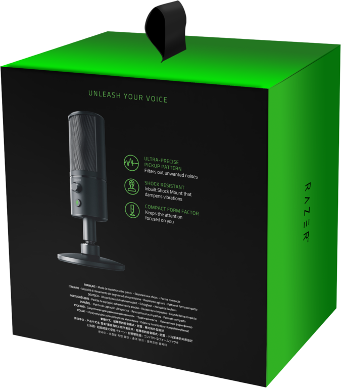 RZ19-02290100-R3M1 seiren x - desktop cardioid condenser microphone - frml packaging Razer Santreyd  - Вид №6