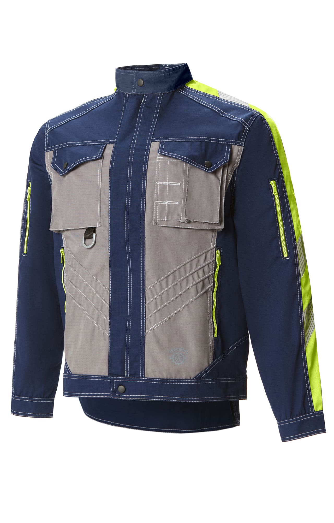 68849 Костюм "Прогресс" темно-синий с серым лимон  Летняя спецодежда  размер 60-62/182-188  - Вид №1