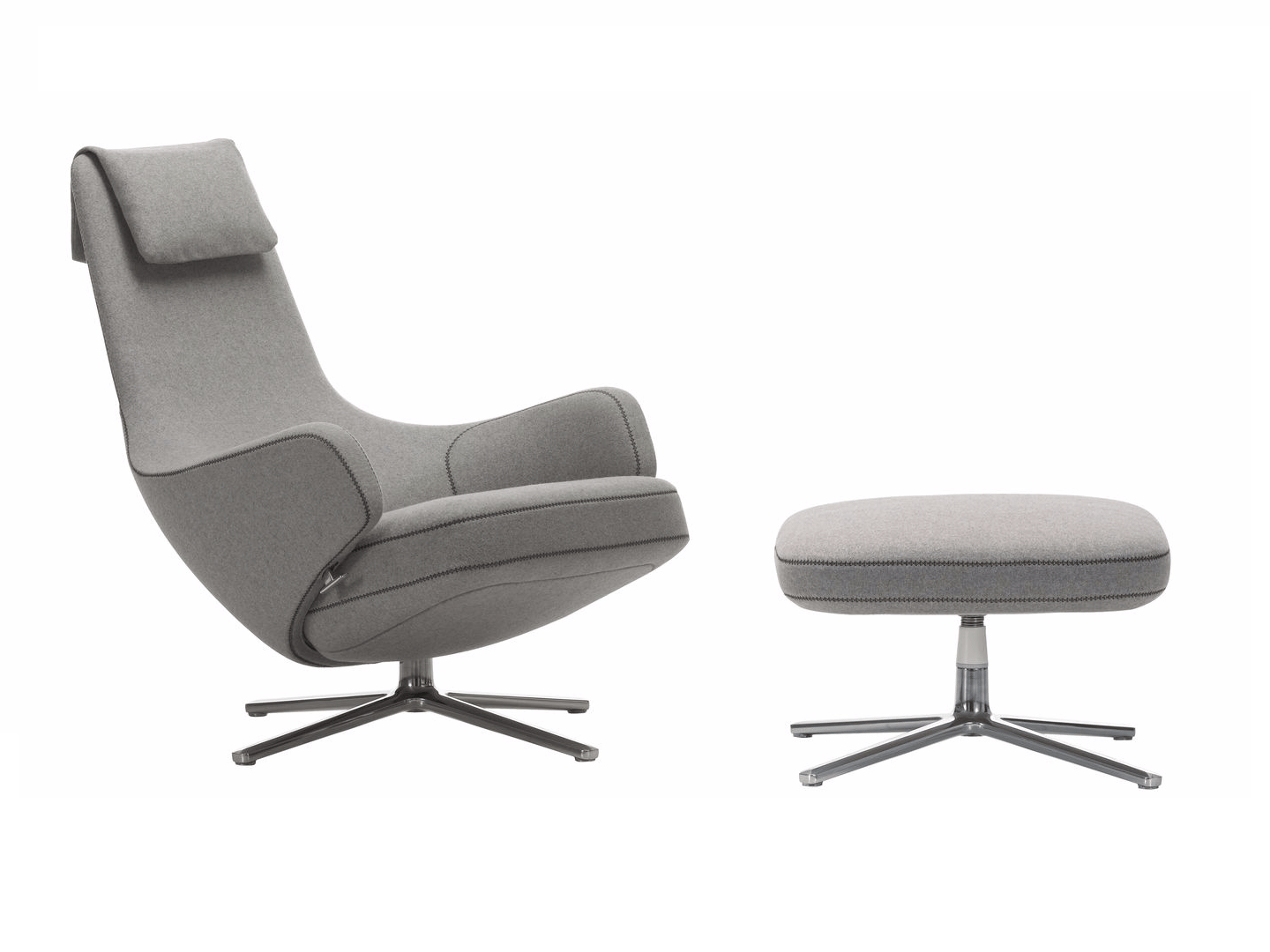 Вращающееся кресло с подставкой для ног VITRA Repos &amp ARCH-00102667