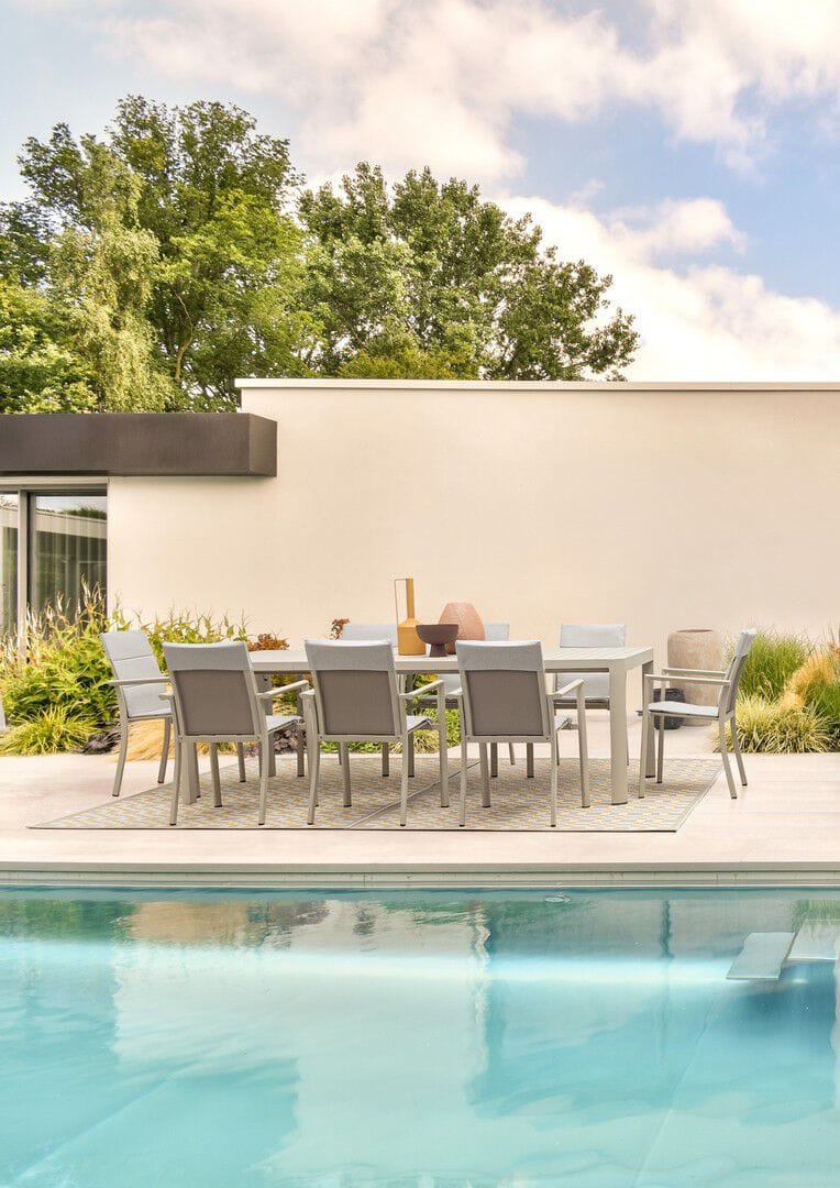 Алюминиевый выдвижной прямоугольный садовый стол BIZZOTTO KIPLIN ARCH-00073199 - Вид №20