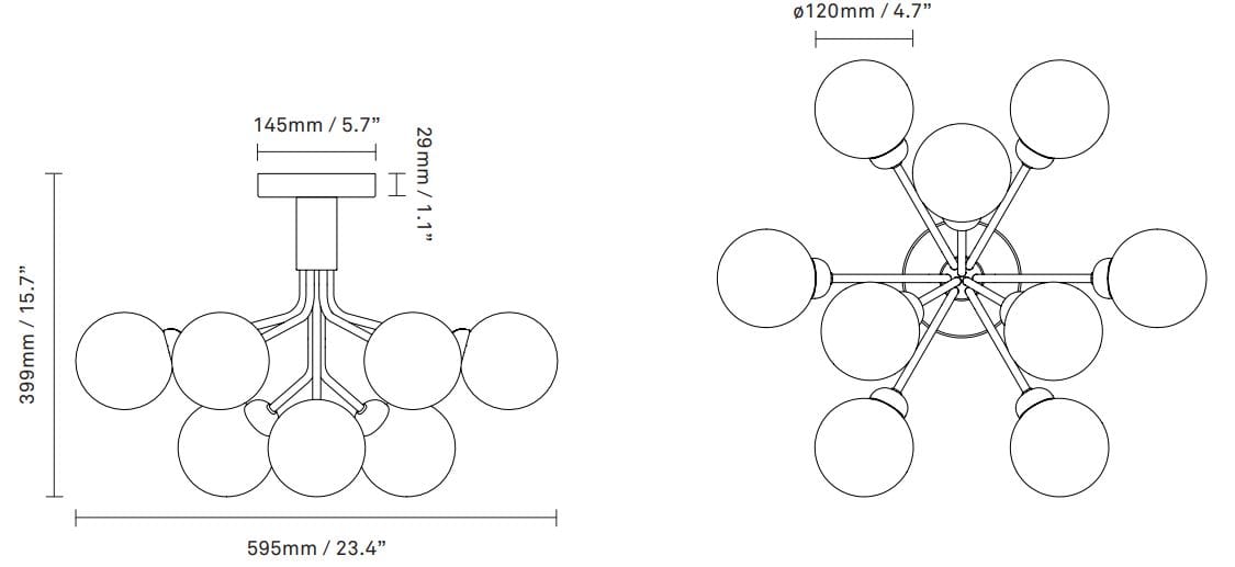 Выдувное стекло светодиодный потолочный светильник Nuura Apiales ARCH-00067243 - Вид №4
