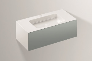 5156810000 Умывальник с тумбой, wp.folio3, белая, proshield, лакированная, шелковисто-матовый блеск, серый Alape серия FO (Folio)