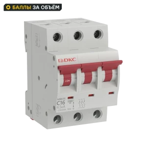 Автоматический выключатель DKC Yon 3P C16 А 4.5 кА