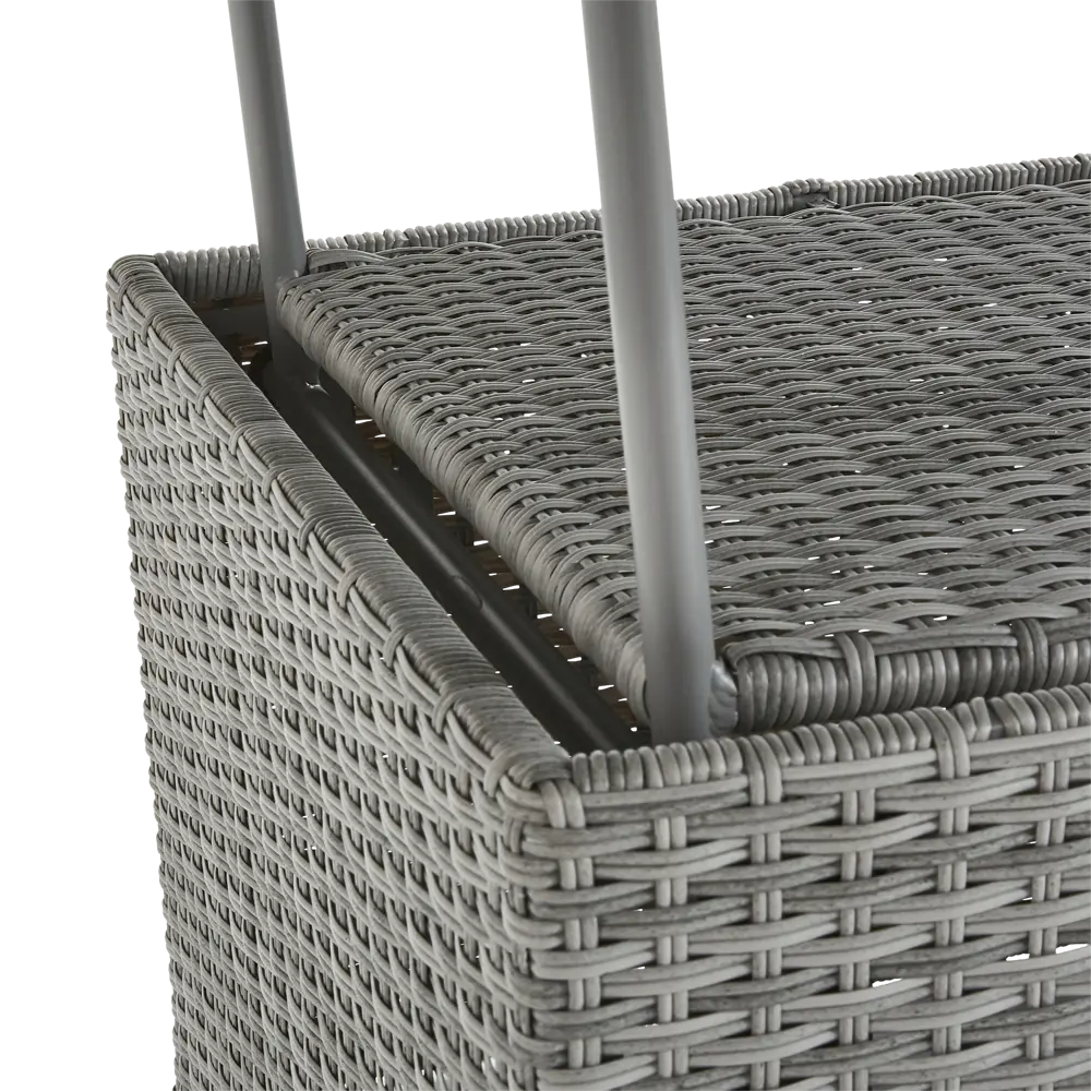 Набор садовой мебели Naterial Davos угловой алюминий/стекло серый: диван, стол и пуф STLM-2088703 - Вид №8