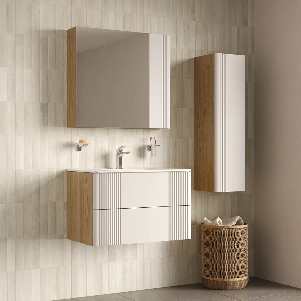 Корпус зеркального шкафа Iddis Lahta LAH80V0i99 72x80x15 см цвет дуб светлый STLM-2058857 - Вид №4