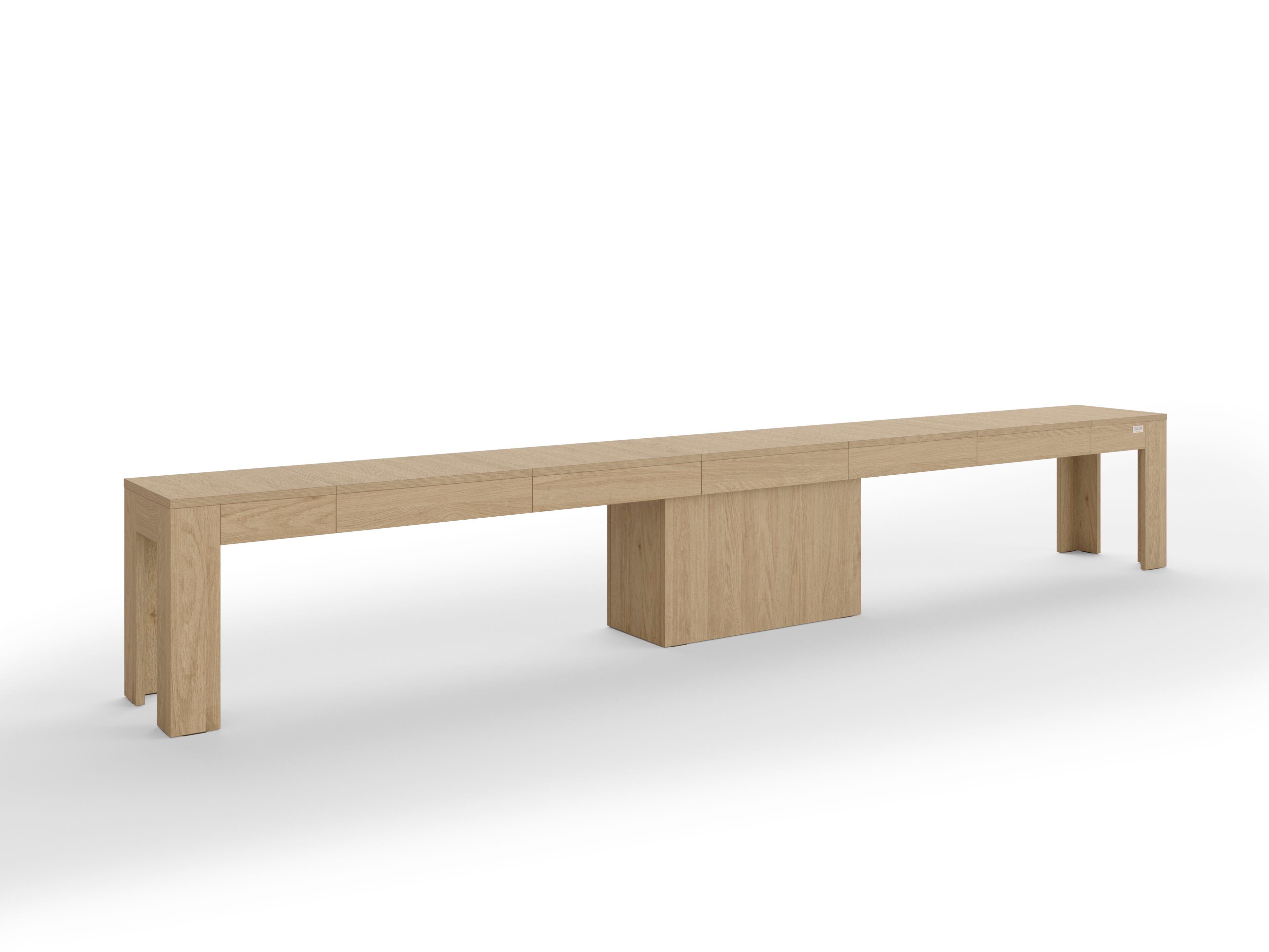 Дубовая консоль с 2 скамейками Mobili Fiver Rachele ARCH-00024010 - Вид №2