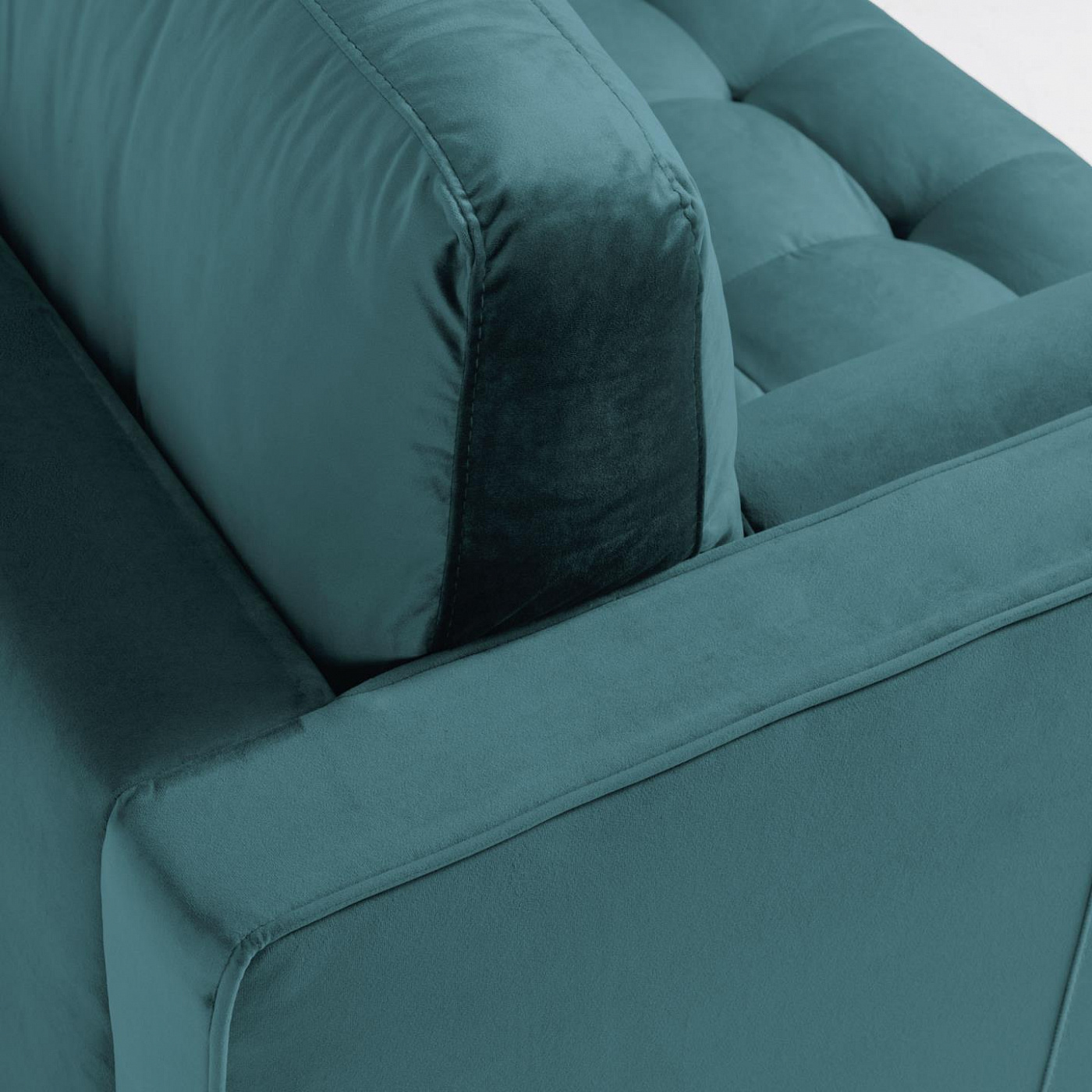 064962 Диван Bogart 2х местный бирюзовый бархат La Forma Debra