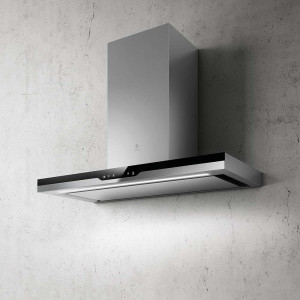 METEORITE IX/A/90-PRF0147272 Вытяжка / т-образная, 90см, 1200м3, сенсорное управление+пульт ду(опция), no-drops, нержавеющая сталь+черное стекло Elica