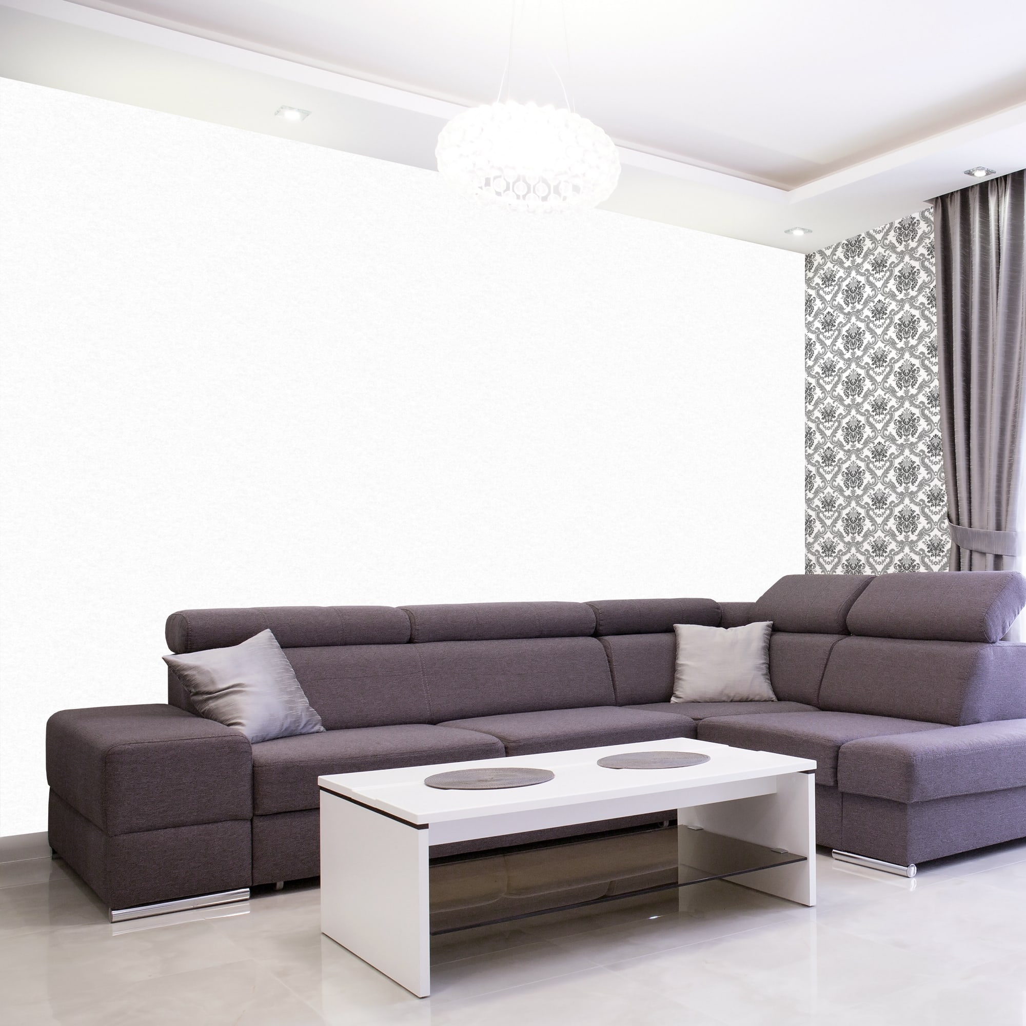 82134641 Обои виниловые белые 0.53 м 10027-11 Классика дамаск Santreyd  - Вид №3