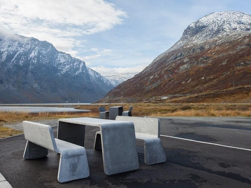VESTRE Бетонная скамья со спинкой Kyoto sun-id-1415504 - Вид №1