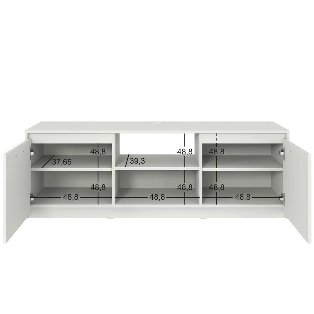 Тумба под телевизор Лион 150x50x41.6 см ЛДСП цвет белый Santreyd STLM-2197562 - Вид №7