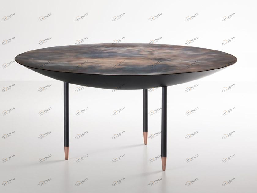 DE CASTELLI Круглый металлический стол sun-id-1502512