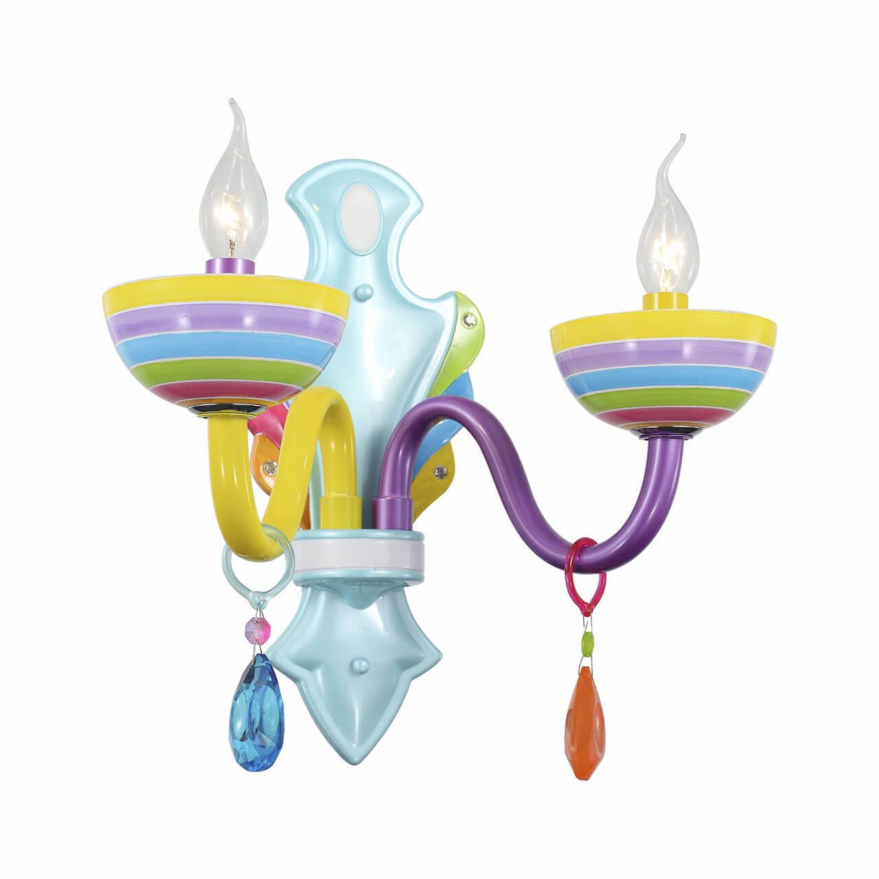 Бра детское Ornato с двумя рожками ST LUCE ORNATO 326258 Желтый;фиолетовый;голубой  - Вид №2