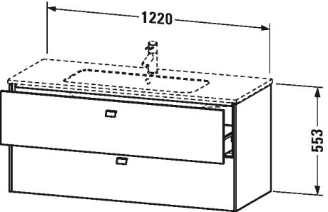 BR410401818 Brioso Тумбочка подвесная Белый матовый, декор Duravit - Вид №1